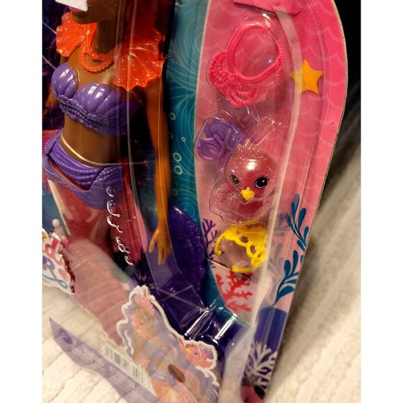 NIB Mattel Mermaid Changeable Fin Barbie Brooklyn Roberts Doll Phoenix Playset - Picture 4 of 7